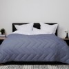 Pilota lână 100% naturală cu față din damasc, gri antracit, dimensiune 160x210 cm, fabricată în România