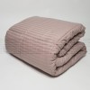 Pilota lână 100% naturală cu față din damasc, maro, dimensiune 180x210 cm, fabricată în România