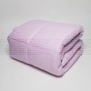 Pilota lila lana 100% naturala Pucioasa 200x215 cm, fata damasc, confort si caldura pentru noptile reci de iarna