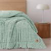 Pilota iarna cocolino pat dublu Cotton Box Wave Verde Salvie 200x220