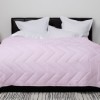 Pilota lila lana 100% naturala Pucioasa 160x210 cm, fata damasc, confort si caldura pentru noptile reci