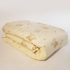 Pilota lână 100% naturală Ralex Pucioasa crem cu imprimeu, dimensiune 200x220 cm, umplutură 400g/m2