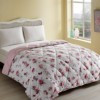 Pilota Polar 1 persoana TAC Lea 155x215 cm, matlasata in romburi, design floral roz, ideala pentru sezonul rece