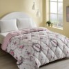 Pilota Polar pat dublu TAC Selina, matlasata, design floral elegant in nuante de roz, confort si caldura pentru sezonul rece