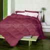 Pilota silicon iarna groasa cu fata damasc BBC100% 140x210 cm, mov inchis
