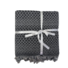 Pled cu ciucuri 200 x 230cm, Cotton Box, Damla negru, gri