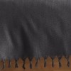 Pled Berlino Gri Antracit 200x220cm din bumbac reciclat, așezat pe pat dublu, cu ciucuri decorativi