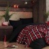 Pled scotian bumbac 100%, 200x240cm, Eponj Home, model Craciun, Red V02