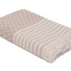 Pled subtire bumbac 100%, 170x210cm, No7 White Light Brown
