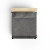 Pled negru cu model etnic și ciucuri 170x210cm din bumbac și poliester