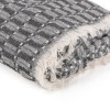 Pled Vizyon Antracit 170x210cm cu model grafic și ciucuri din bumbac și poliester