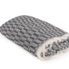 Pled Vizyon Antracit 170x210cm cu model grafic și ciucuri din bumbac și poliester