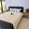 Pled tricotat din bumbac bej deschis F6 160x220 cm model spic