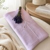 Pled tricotat din bumbac 100%, lila 220x240 cm cu model spic