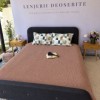 pled tricotat din bumbac maro F11 220x240 cm model spic