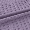 Pled waffle lila din bumbac 100%, 220x240 cm, cu textura gofrata geometrica