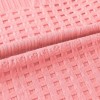 Pled waffle roz din bumbac 100%, 240x260 cm, cu textura gofrata geometrica