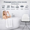 Prosop alb bumbac 100% 700gr/m² 50x90 cm, pentru față și mâini