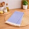 prosop bucatarie bumbac 100% peshtemal 30x50 cm colored albastru jacquard