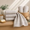 prosop bej bumbac 100% 30x50 cm pentru maini cu bordura greceasca Ralex Pucioasa