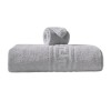 Prosop bumbac 100% gri cu bordura greceasca 30x50 cm