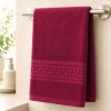 prosop bordo din bumbac 100% 50x90 cm pentru fata cu bordura greceasca 500 gr mp