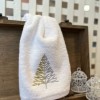 Prosop Craciun cu broderie 30x50cm, bumbac 100%, Brad