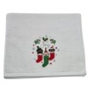 Prosop Craciun cu broderie 30x50cm, bumbac 100%, Catei Joy