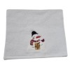Prosop Craciun cu broderie 30x50cm, bumbac 100%, Om de zapada