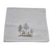 Prosop Craciun cu broderie 30x50cm, bumbac 100%, Reni Aurii