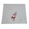 Prosop Craciun cu broderie 30x50cm, bumbac 100%,Mos Craciun Ho Ho