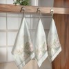 Prosop de bucatarie 45x65 cm bumbac 100 model Romeo cu iepuras si bujori roz