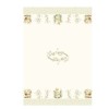 Prosop de bucătărie YoYo din bumbac 100%, cu iepurași și flori delicate pe fundal deschis, ideal pentru decorul festiv de Paște.