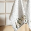 Prosop bucatarie craciun snowy bumbac 100 cu brazi si casute