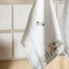 Prosop bucatarie Craciun Glow bumbac 100% cu cabana si peisaj de iarna