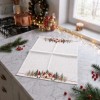 Prosop bucatarie Craciun Koa 40x65 cm crem cu gnomi, casuta inzapezita, reni si brazi