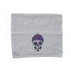 Prosop Halloween cu broderie 30x50cm, bumbac 100%, Cap de Mort