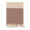 Prosop plaja cu franjuri, bumbac 100%, 100 X 180 cm, Sezen Brown