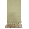 Prosop plaja cu franjuri, bumbac 100%, 100 X 180 cm, Sezen Green