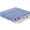 Prosop plaja cu franjuri, bumbac 100%, 100 X 180 cm, Sultan Blue