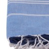 Prosop plaja cu franjuri, bumbac 100%, 100 X 180 cm, Sultan Blue