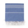 Prosop plaja cu franjuri, bumbac 100%, 100 X 180 cm, Sultan Blue
