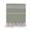 Prosop plaja cu franjuri, bumbac 100%, 100 X 180 cm, Sultan Green