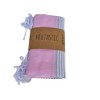 Prosop plaja cu franjuri, bumbac 100%, 90 X 180 cm, Karmen Pink