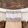 Prosop plaja cu franjuri, bumbac 100%, 90 X 180 cm, Karmen Yellow