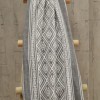 Prosop plaja cu franjuri, bumbac 100%, 90 X 180 cm, Aymira Grey