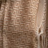 Prosop plaja XXL bumbac 100%, 100x180 cm, bej cu franjuri, ultra absorbant și compact.
