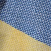 Prosop plajă XXL bumbac 100%, 100x180 cm, Galben/Albastru/Crem cu franjuri, ultra absorbant și compact