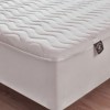 Protectie matlasata cu elastic, bumbac 100%, 180x200cm BHPC, alba