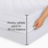Protectie saltea matlasata impermeabila alba 180x200 cm Deluxe Pucioasa cu elastic